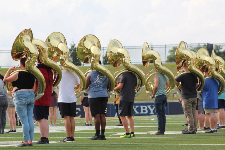 largest-marching-band-in-america-marches-to-pep-rally-through-allen